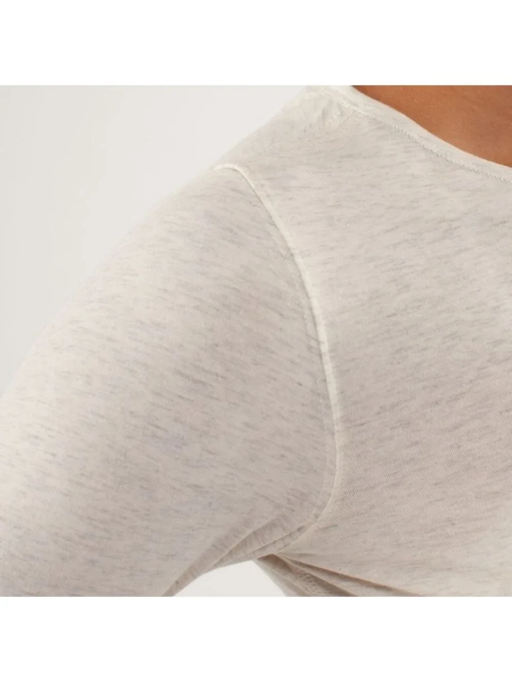Lululemon Devotion Long Sleeve Tee Heathered Polar Cream / Clarity Yellow